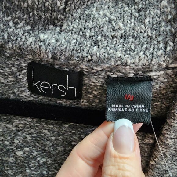 Kersh Grey Knitted Cotton Blend Cardigan Size M - Picture 8 of 10